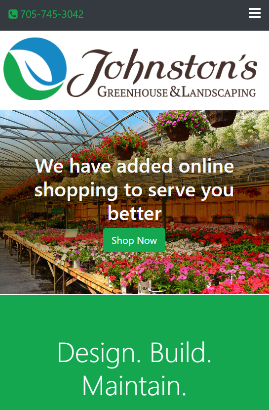 Johnston's Greenhouse - Landscape Shop